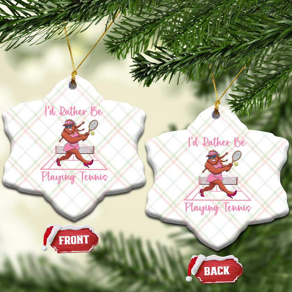Funny Sexy Bigfoot Playing Tennis Ceramic Ornament Gift For Girls TS12 Print Your Wear