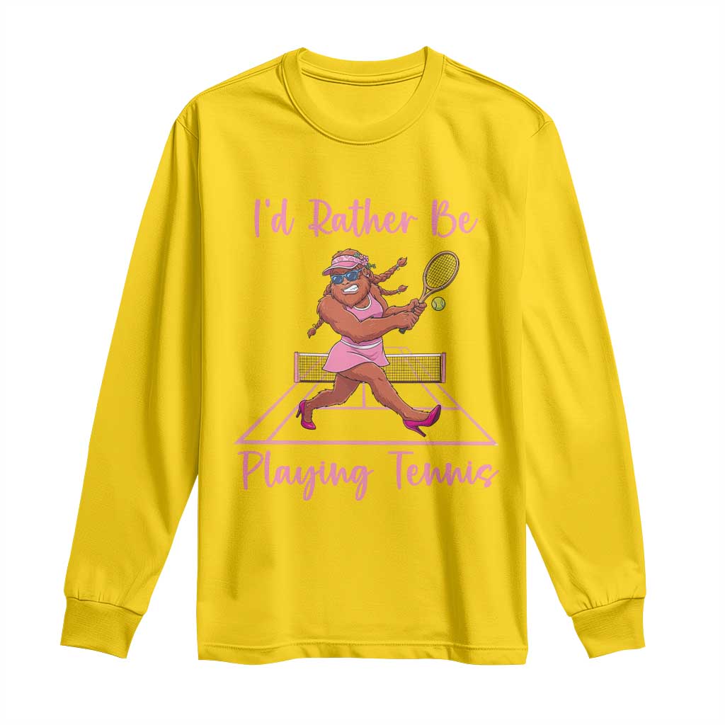 Funny Sexy Bigfoot Playing Tennis Long Sleeve Shirt Gift For Girls TS12 Daisy Print Your Wear