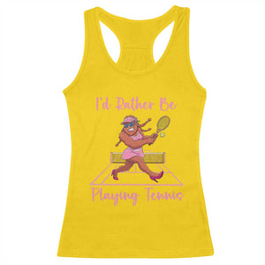 Funny Sexy Bigfoot Playing Tennis Racerback Tank Top Gift For Girls TS12 Daisy Print Your Wear