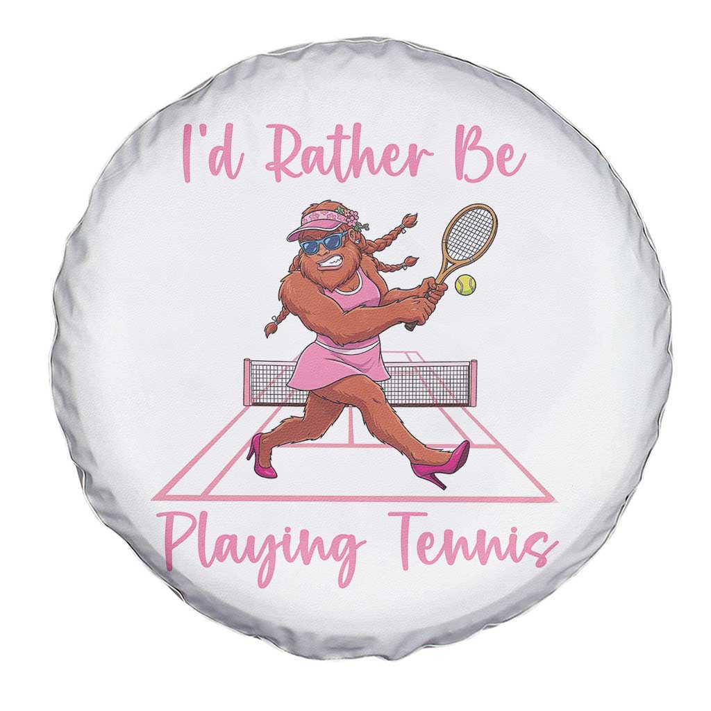 Funny Sexy Bigfoot Playing Tennis Spare Tire Cover Gift For Girls TS12 Print Your Wear