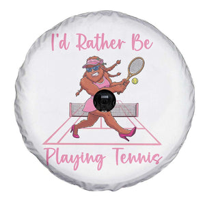 Funny Sexy Bigfoot Playing Tennis Spare Tire Cover Gift For Girls TS12 Print Your Wear