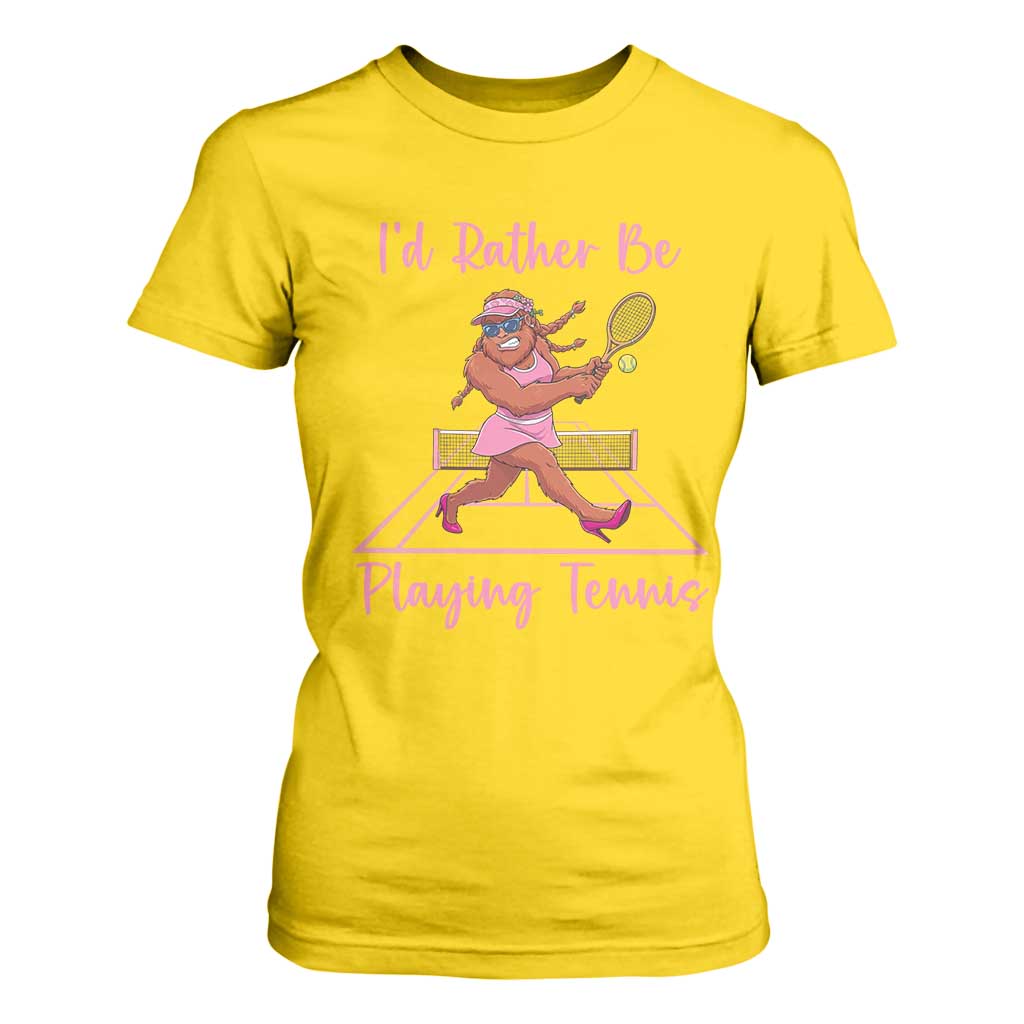 Funny Sexy Bigfoot Playing Tennis T Shirt For Women Gift For Girls TS12 Daisy Print Your Wear