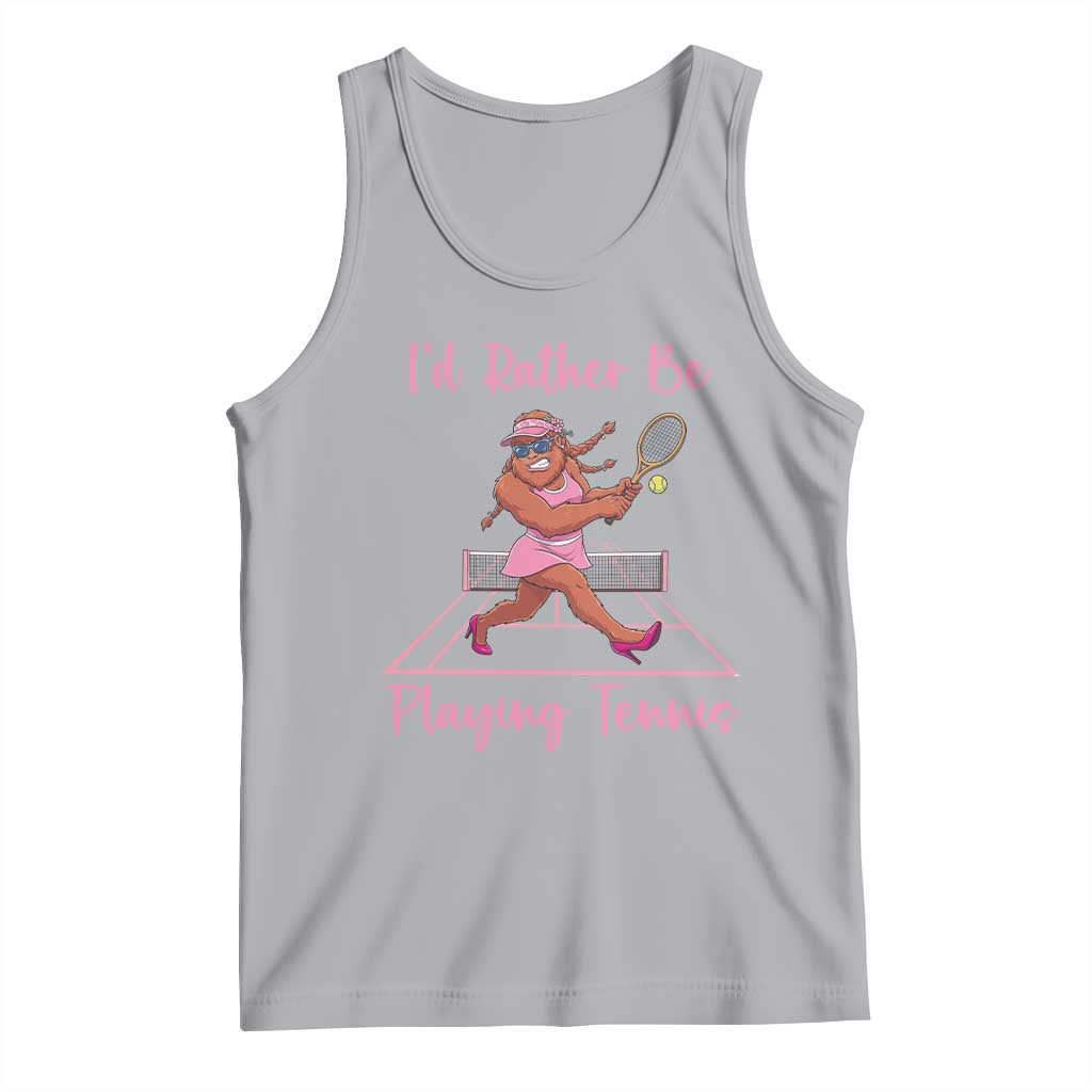 Funny Sexy Bigfoot Playing Tennis Tank Top Gift For Girls TS12 Athletic Heather Print Your Wear