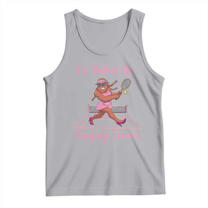 Funny Sexy Bigfoot Playing Tennis Tank Top Gift For Girls TS12 Athletic Heather Print Your Wear