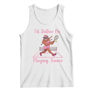 Funny Sexy Bigfoot Playing Tennis Tank Top Gift For Girls TS12 White Print Your Wear