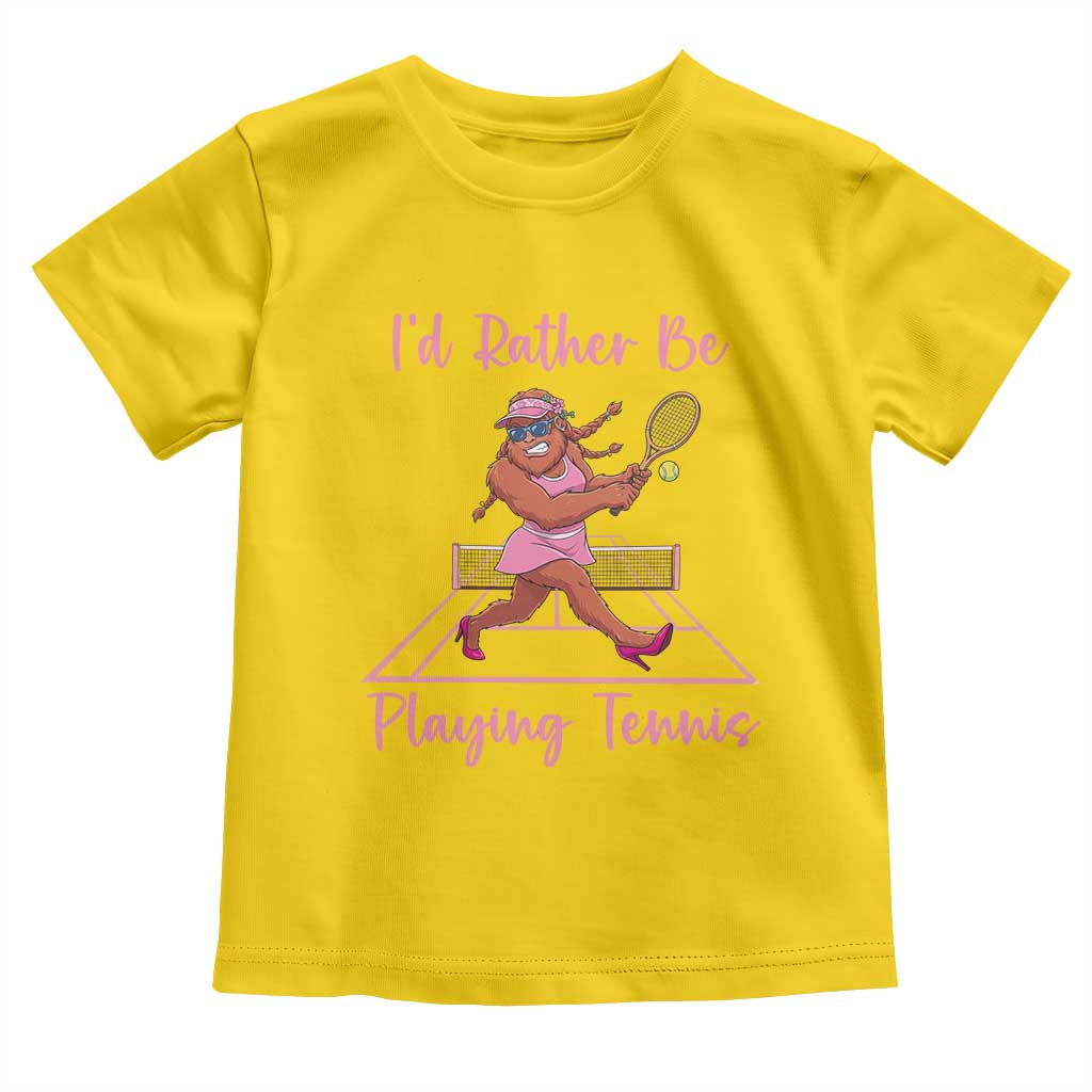 Funny Sexy Bigfoot Playing Tennis Toddler T Shirt Gift For Girls TS12 Daisy Print Your Wear