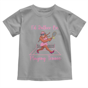 Funny Sexy Bigfoot Playing Tennis Toddler T Shirt Gift For Girls TS12 Sport Gray Print Your Wear