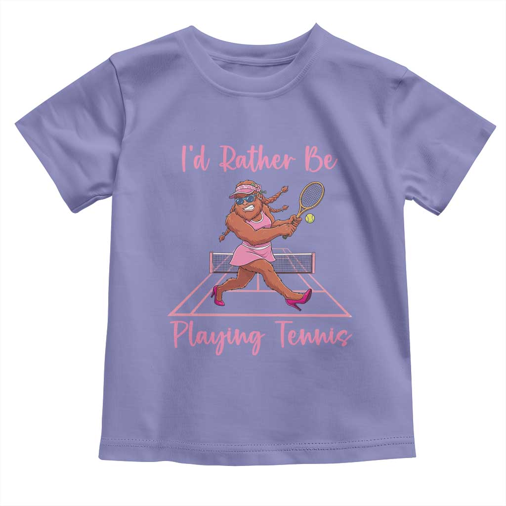 Funny Sexy Bigfoot Playing Tennis Toddler T Shirt Gift For Girls TS12 Violet Print Your Wear