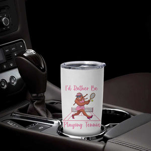 Funny Sexy Bigfoot Playing Tennis Tumbler Cup Gift For Girls TS12 Print Your Wear