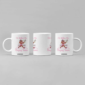 Funny Sexy Bigfoot Playing Tennis Coffee Mug Gift For Girls TS12 Print Your Wear