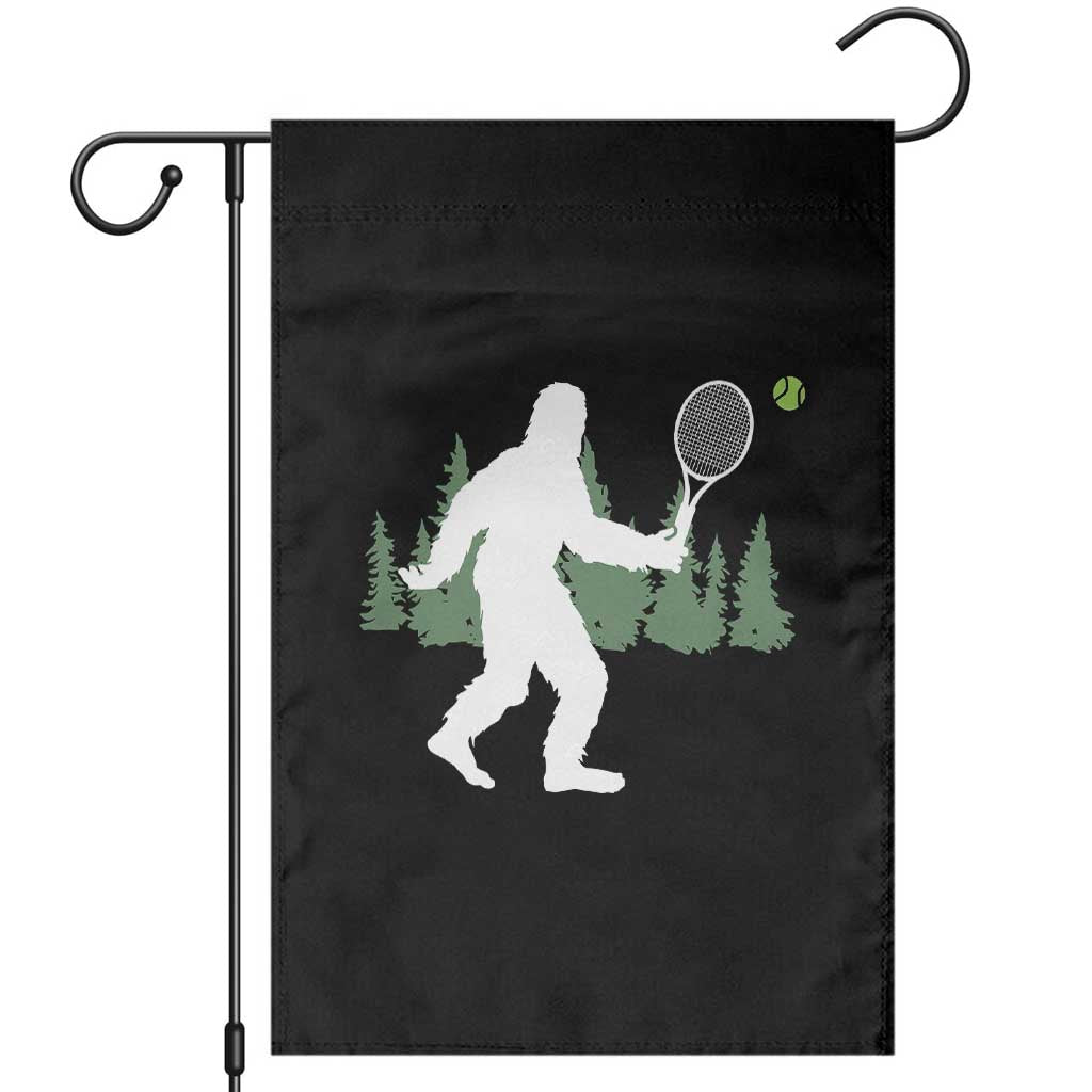 Funny Sasquatch Tennis Player Garden Flag Folklore Cryptid Gift TS12 Black Print Your Wear