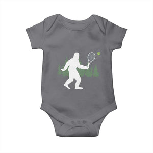 Funny Sasquatch Tennis Player Baby Onesie Folklore Cryptid Gift TS12 Charcoal Print Your Wear