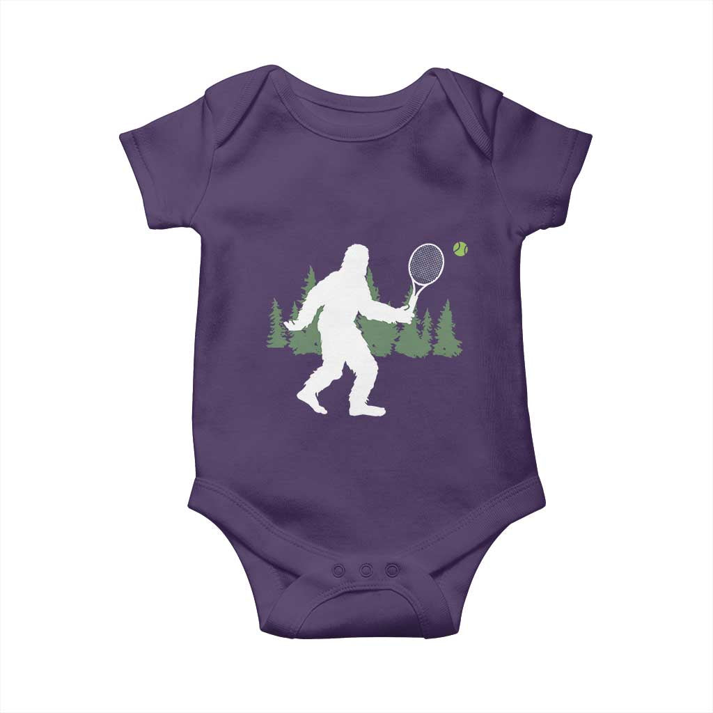 Funny Sasquatch Tennis Player Baby Onesie Folklore Cryptid Gift TS12 Purple Print Your Wear