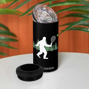 Funny Sasquatch Tennis Player 4 in 1 Can Cooler Tumbler Folklore Cryptid Gift TS12 Print Your Wear
