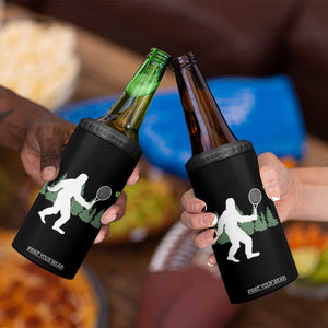 Funny Sasquatch Tennis Player 4 in 1 Can Cooler Tumbler Folklore Cryptid Gift TS12 Print Your Wear