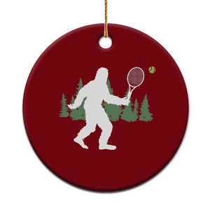 Funny Sasquatch Tennis Player Ceramic Ornament Folklore Cryptid Gift TS12 1pc Red Print Your Wear
