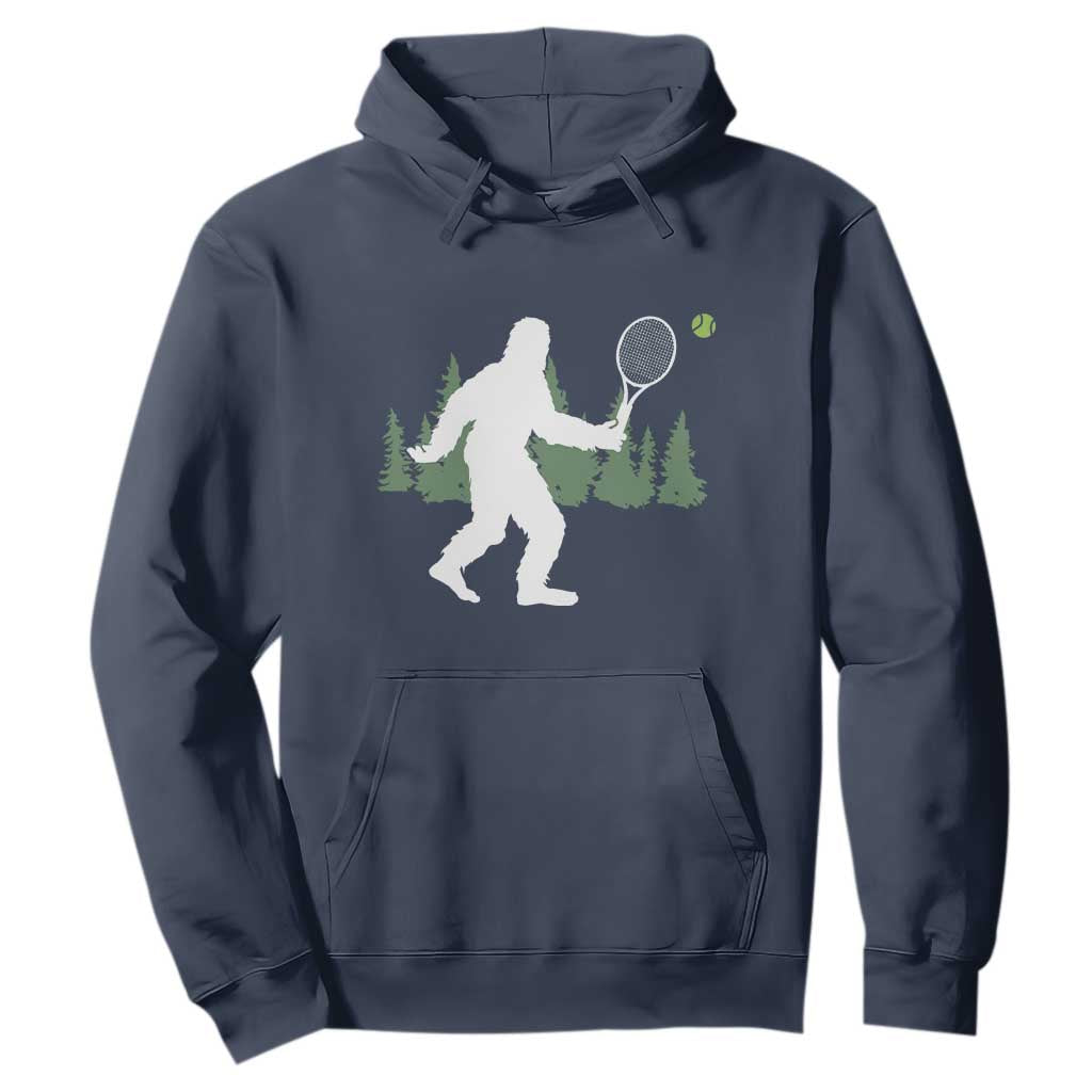 Funny Sasquatch Tennis Player Hoodie Folklore Cryptid Gift TS12 Navy Print Your Wear