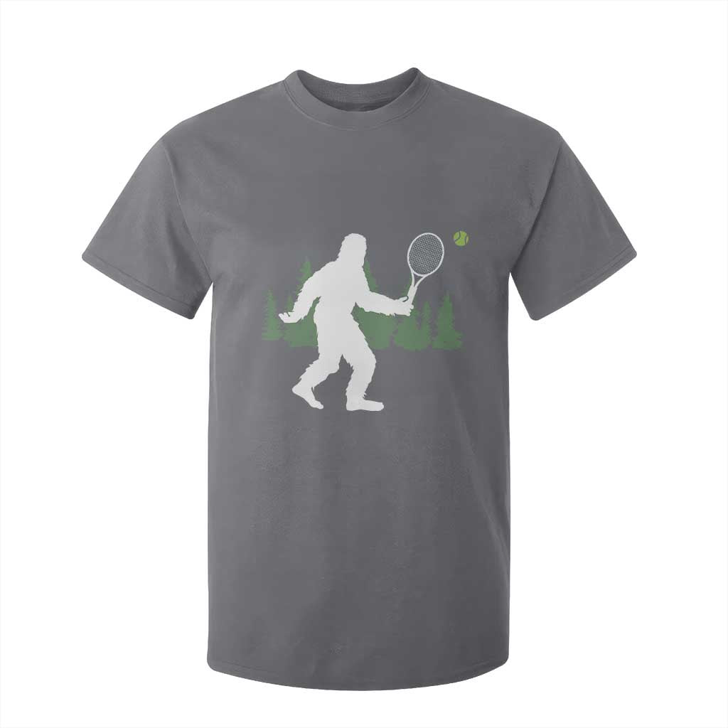 Funny Sasquatch Tennis Player T Shirt For Kid Folklore Cryptid Gift TS12 Charcoal Print Your Wear