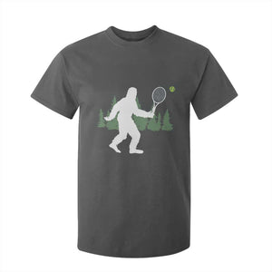 Funny Sasquatch Tennis Player T Shirt For Kid Folklore Cryptid Gift TS12 Dark Heather Print Your Wear