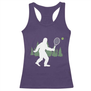 Funny Sasquatch Tennis Player Racerback Tank Top Folklore Cryptid Gift TS12 Purple Print Your Wear