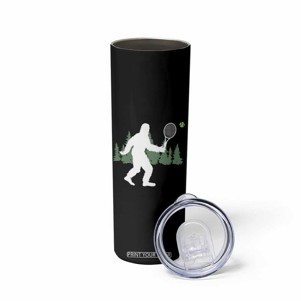 Funny Sasquatch Tennis Player Skinny Tumbler Folklore Cryptid Gift TS12 Print Your Wear