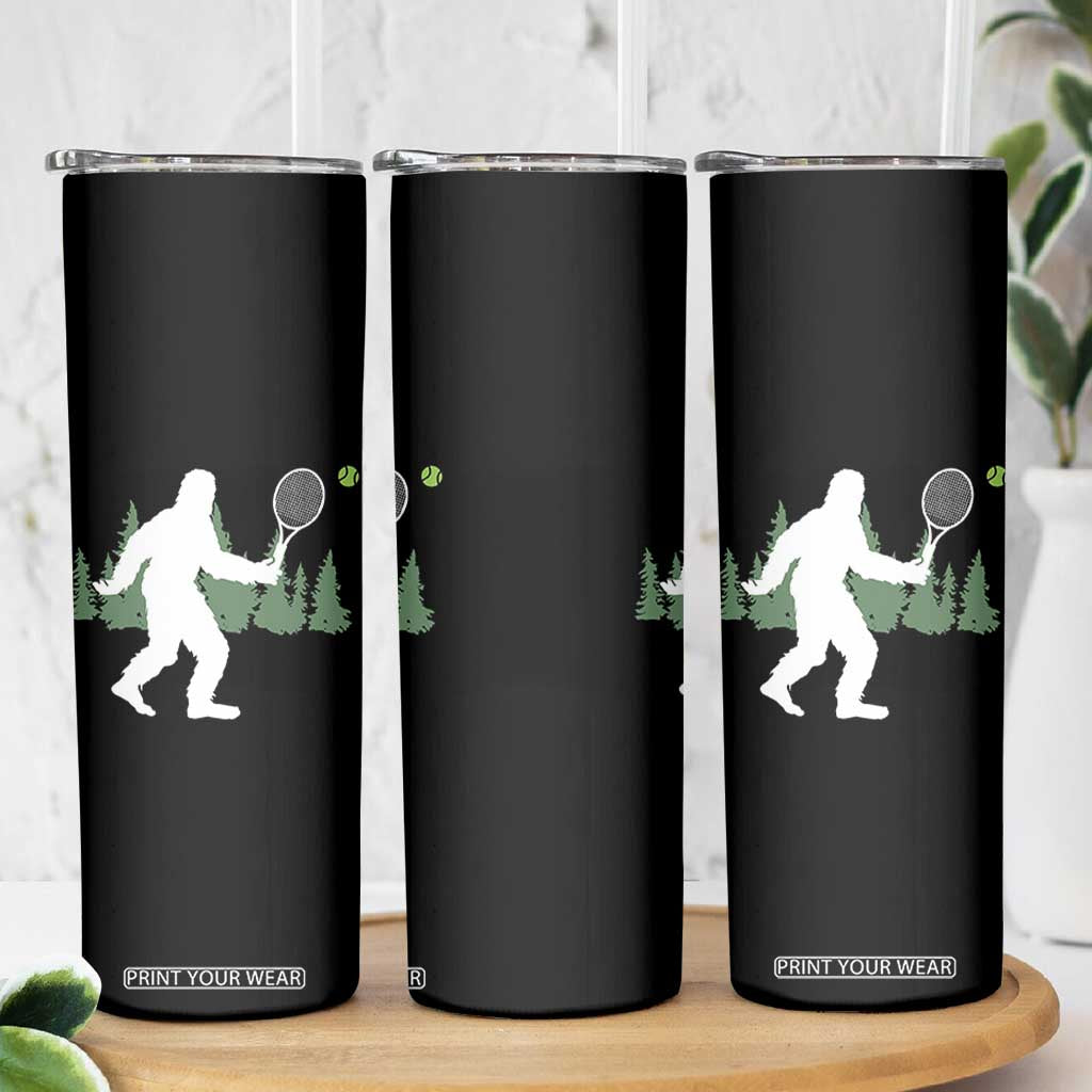 Funny Sasquatch Tennis Player Skinny Tumbler Folklore Cryptid Gift TS12 Print Your Wear