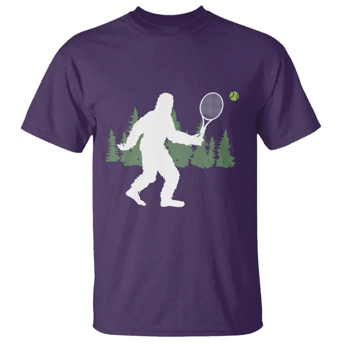 Funny Sasquatch Tennis Player T Shirt Folklore Cryptid Gift TS12 Purple Print Your Wear