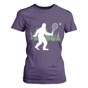 Funny Sasquatch Tennis Player T Shirt For Women Folklore Cryptid Gift TS12 Purple Print Your Wear