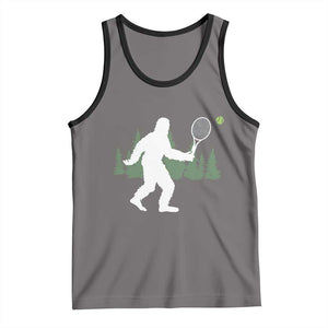 Funny Sasquatch Tennis Player Tank Top Folklore Cryptid Gift TS12 Deep Heather Black Print Your Wear