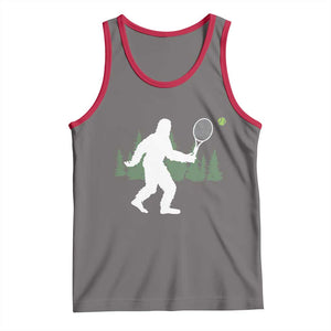 Funny Sasquatch Tennis Player Tank Top Folklore Cryptid Gift TS12 Deep Heather Red Print Your Wear