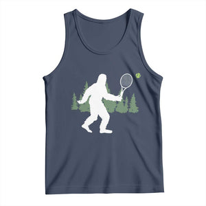 Funny Sasquatch Tennis Player Tank Top Folklore Cryptid Gift TS12 Navy Print Your Wear