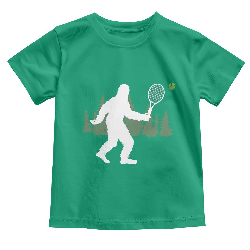Funny Sasquatch Tennis Player Toddler T Shirt Folklore Cryptid Gift TS12 Irish Green Print Your Wear
