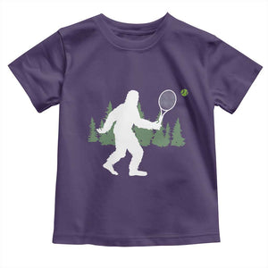 Funny Sasquatch Tennis Player Toddler T Shirt Folklore Cryptid Gift TS12 Purple Print Your Wear