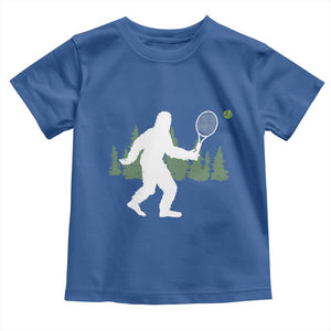Funny Sasquatch Tennis Player Toddler T Shirt Folklore Cryptid Gift TS12 Royal Blue Print Your Wear