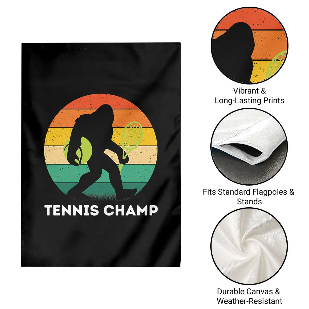 Vintage Retro Bigfoot Tennis Player Gift Garden Flag Tennis Champ TS12 Print Your Wear