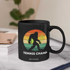 Vintage Retro Bigfoot Tennis Player Gift Coffee Mug Tennis Champ TS12 Print Your Wear
