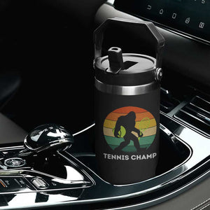 Vintage Retro Bigfoot Tennis Player Gift Flip Straw Tumbler Tennis Champ TS12 Print Your Wear
