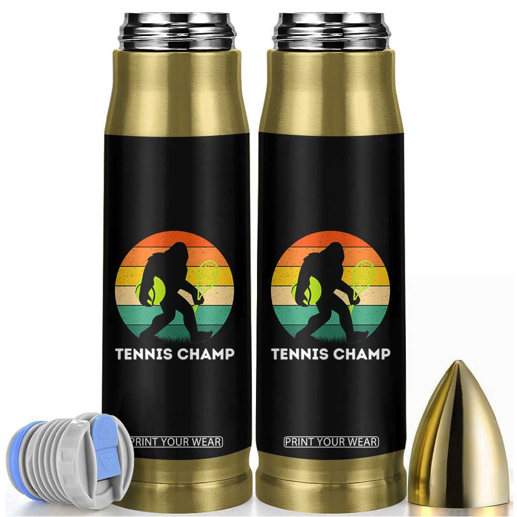 Vintage Retro Bigfoot Tennis Player Gift Bullet Tumbler Tennis Champ TS12 Black Print Your Wear