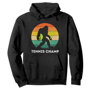 Vintage Retro Bigfoot Tennis Player Gift Hoodie Tennis Champ TS12 Black Print Your Wear