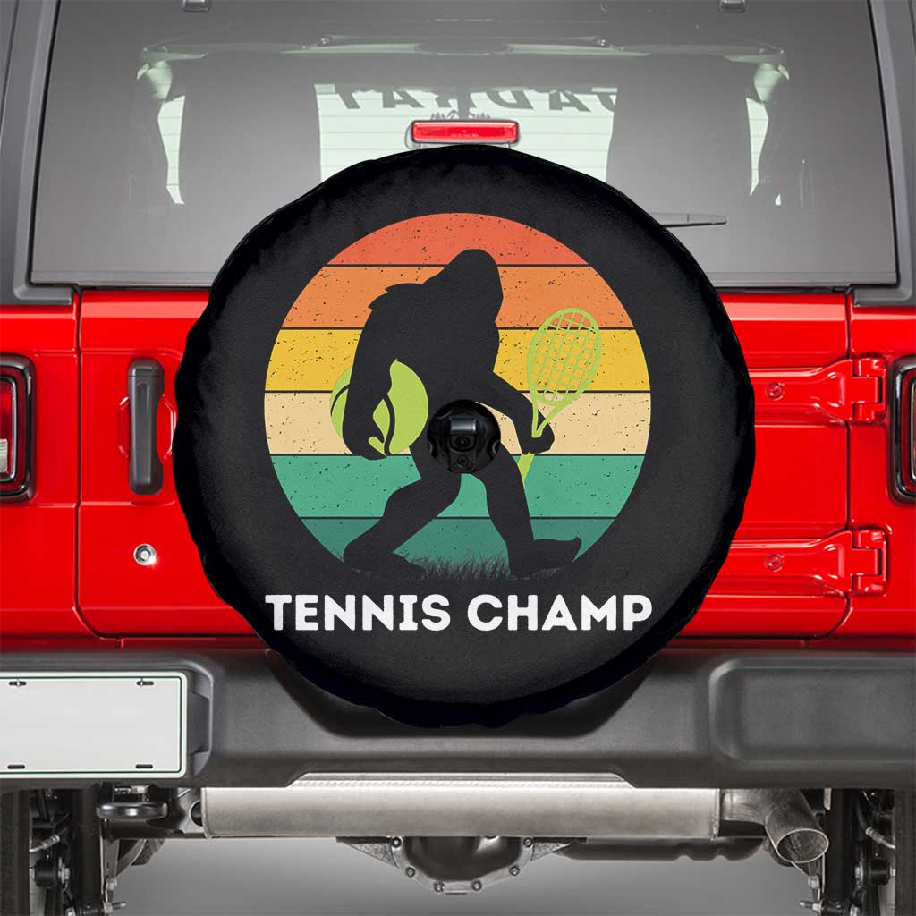 Vintage Retro Bigfoot Tennis Player Gift Spare Tire Cover Tennis Champ TS12 Black Print Your Wear