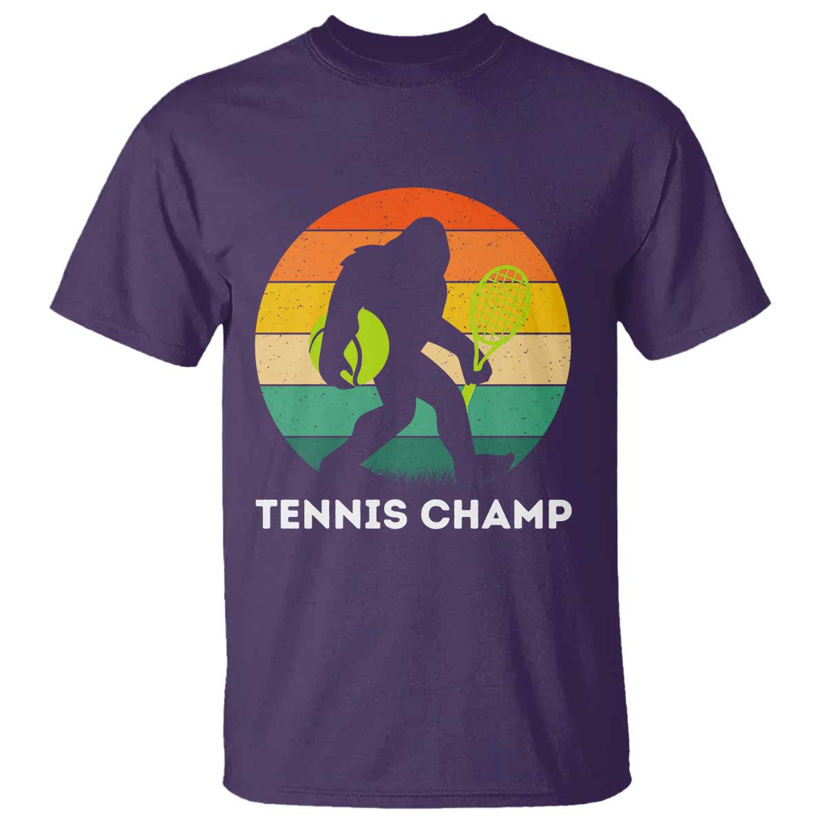 Vintage Retro Bigfoot Tennis Player Gift T Shirt Tennis Champ TS12 Purple Print Your Wear