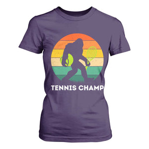 Vintage Retro Bigfoot Tennis Player Gift T Shirt For Women Tennis Champ TS12 Purple Print Your Wear