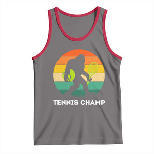 Vintage Retro Bigfoot Tennis Player Gift Tank Top Tennis Champ TS12 Deep Heather Red Print Your Wear