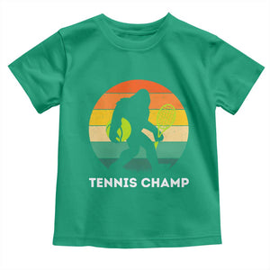 Vintage Retro Bigfoot Tennis Player Gift Toddler T Shirt Tennis Champ TS12 Irish Green Print Your Wear