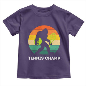 Vintage Retro Bigfoot Tennis Player Gift Toddler T Shirt Tennis Champ TS12 Purple Print Your Wear