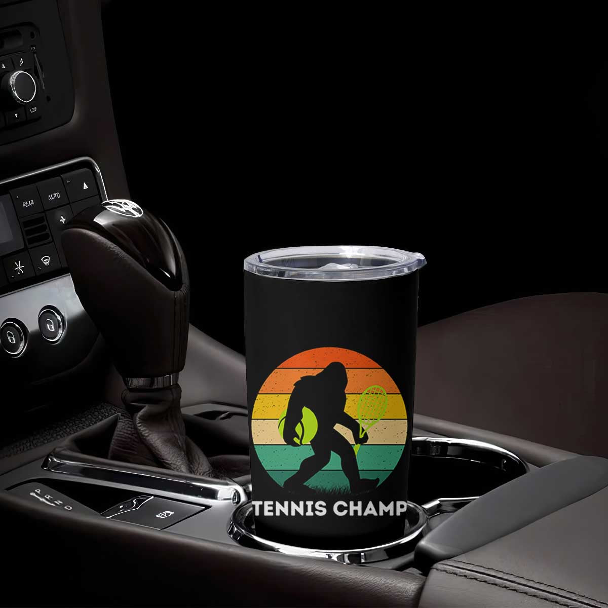Vintage Retro Bigfoot Tennis Player Gift Tumbler Cup Tennis Champ TS12 Print Your Wear