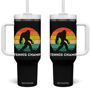 Vintage Retro Bigfoot Tennis Player Gift Tumbler With Handle Tennis Champ TS12 One Size: 40 oz Black Print Your Wear