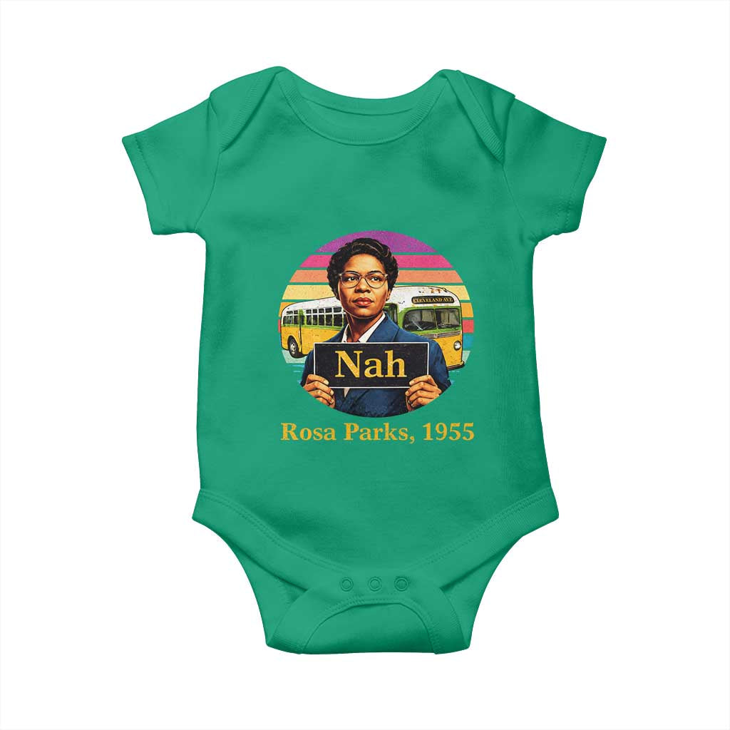 Rosa Parks Quote Baby Onesie The Only Tired I Was Was Tired Of Giving In TS12 Irish Green Print Your Wear