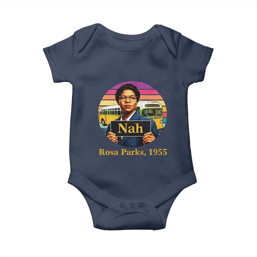 Rosa Parks Quote Baby Onesie The Only Tired I Was Was Tired Of Giving In TS12 Navy Print Your Wear