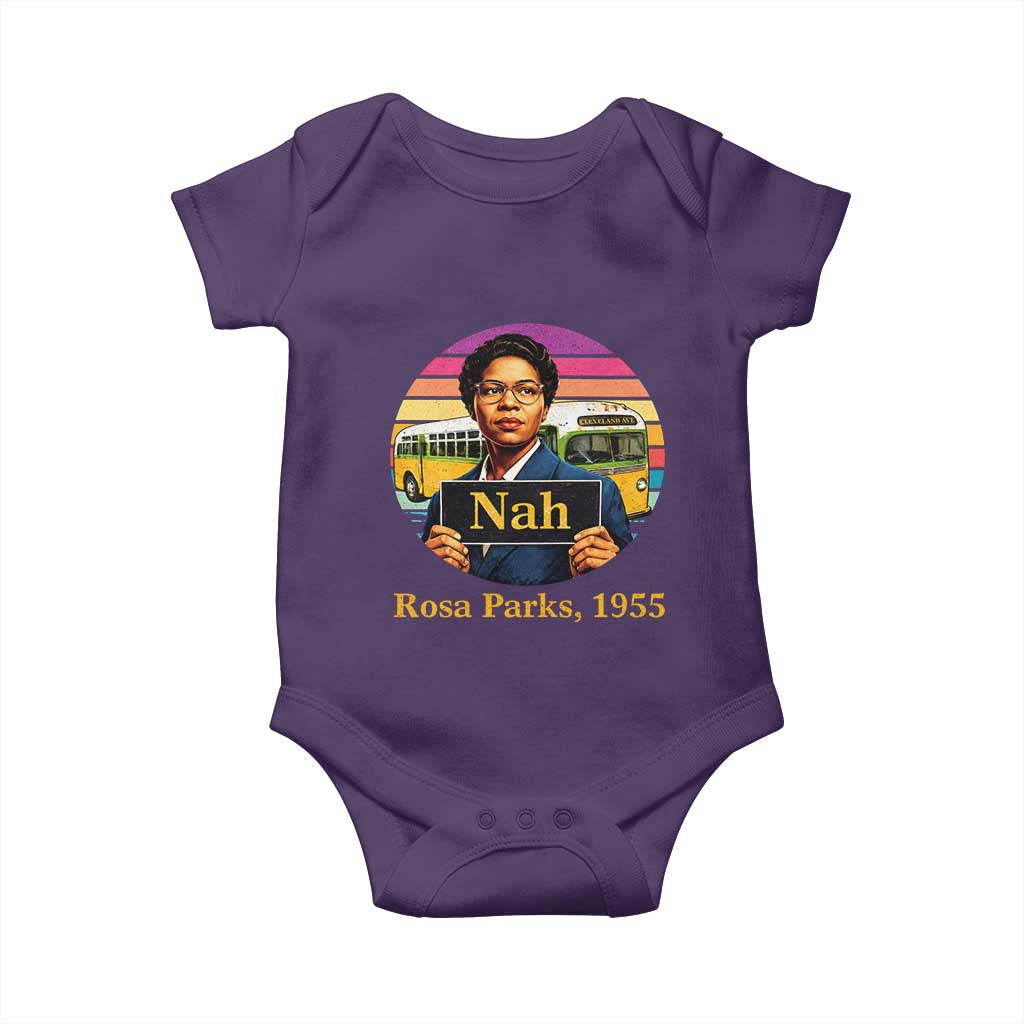 Rosa Parks Quote Baby Onesie The Only Tired I Was Was Tired Of Giving In TS12 Purple Print Your Wear